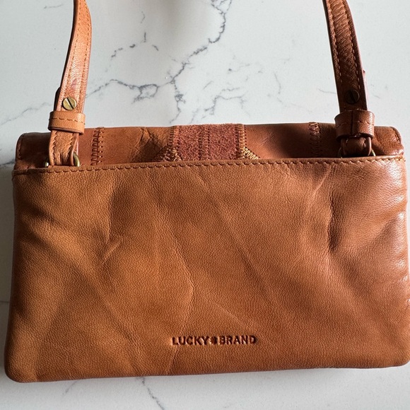 LUCKY BRAND Axil Leather Patchwork Crossbody NWOT - Picture 9 of 10